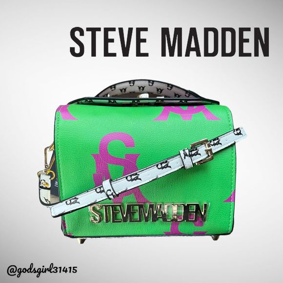 Steve Madden Handbags - NWT 🦄 Steve Madden BKinder Green Multi Crossbody Bag Purse (BSpeedy Mini)